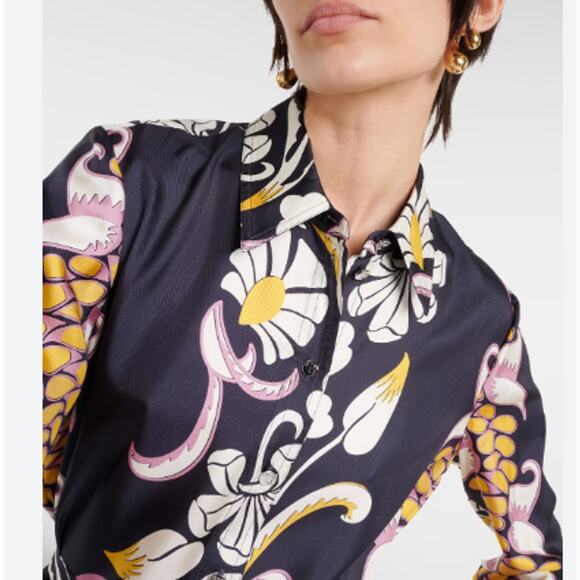 Tory Burch floral-print silk shirtdress - Picture 6 of 16